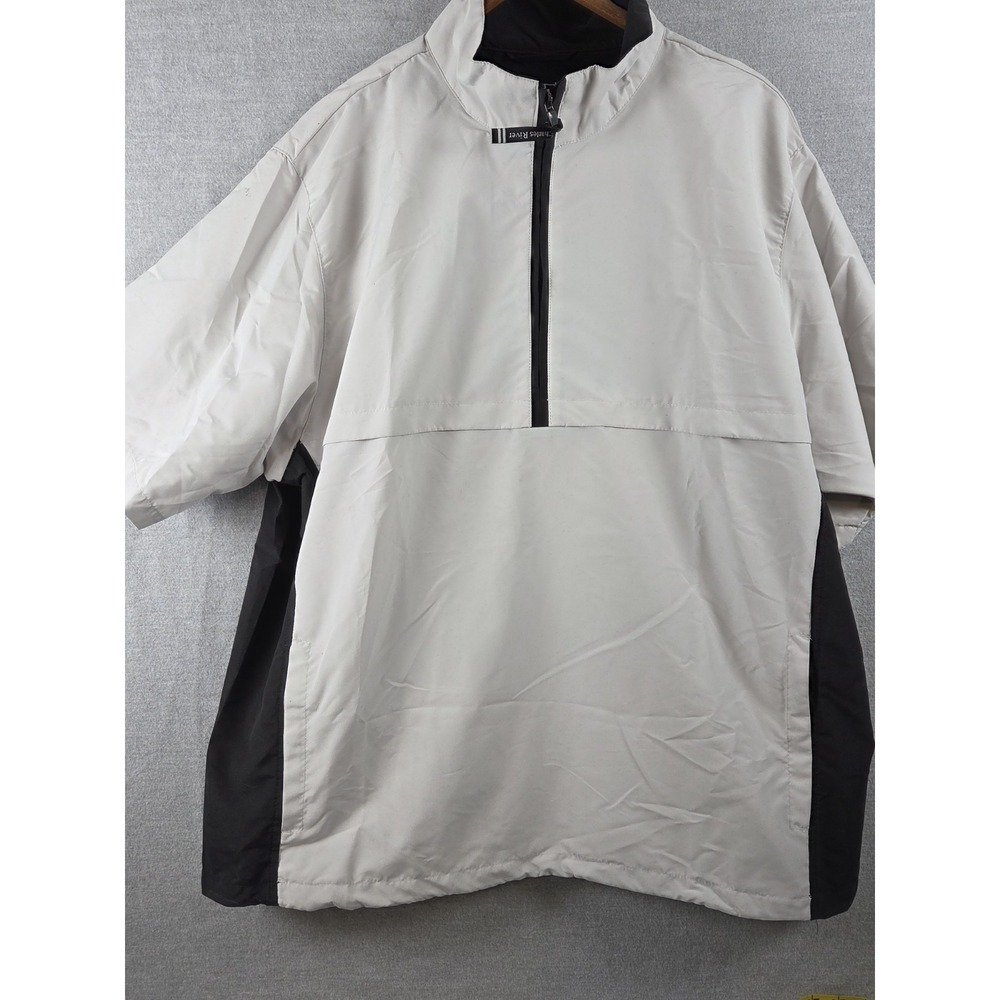 Charles‎ River Golf Windshirt XL Short Sleeve Vented 1/4 Zip Water Resistant NEW